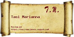 Tasi Marianna névjegykártya